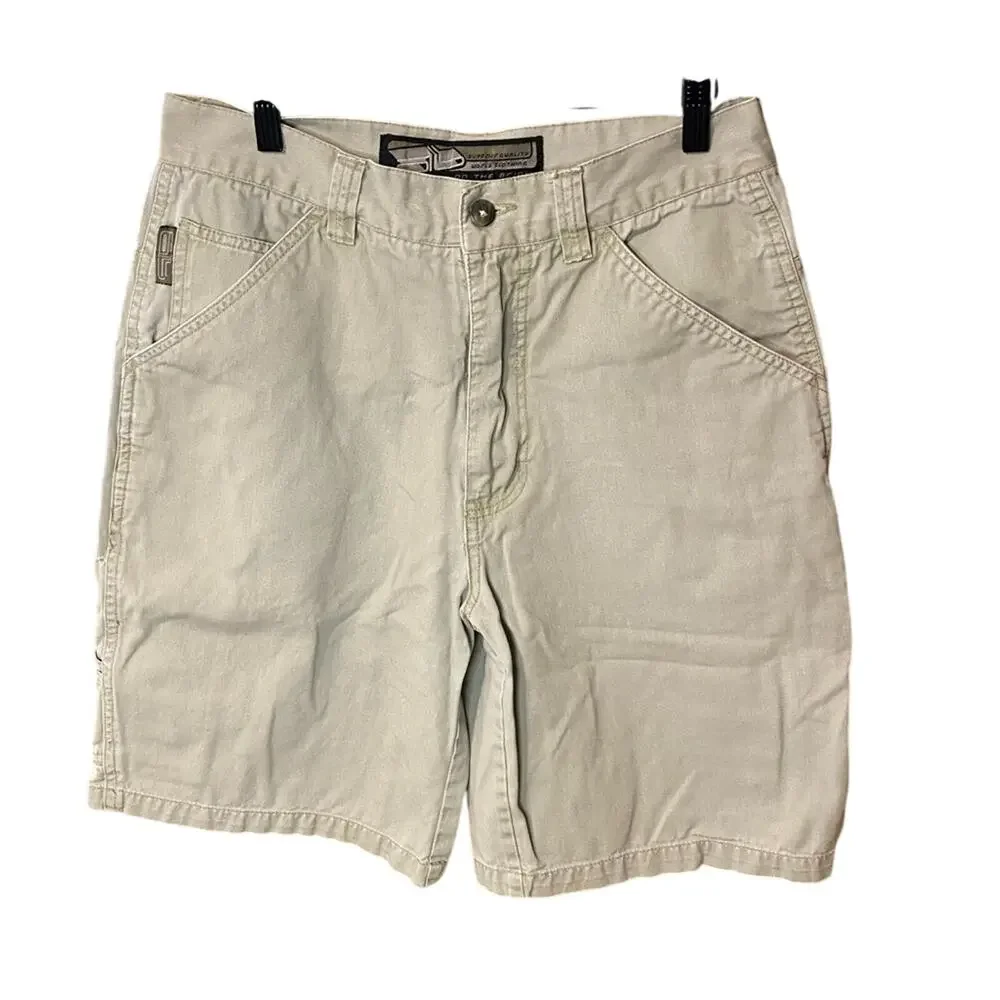 On the brink Men's Tan skater Shorts vintage y2k Tan 34 100% cotton carpenter